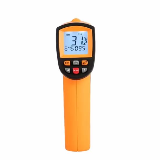 Laser Temperature Meter Non-Contact Pyrometer Imager Hygrometer IR Termometro Digital Infrared Thermometer Color LCD Light Alarm