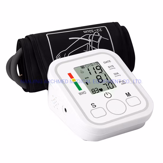Medical Home Care Automatic Sphygmomanometer Arm Electronic Blood Pressure Monitor with LCD Digital Display and Voice Broadcast