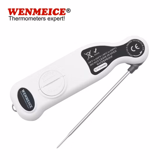 Thermomètre à viande numérique étanche à lecture instantanée, avec écran rotatif, touche tactile, pour la cuisson des aliments, barbecue, fumeurs