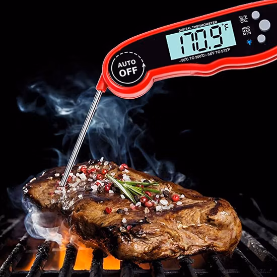 Thermomètre numérique de haute précision avec grand écran LED à livraison rapide, avec 3 rétroéclairages