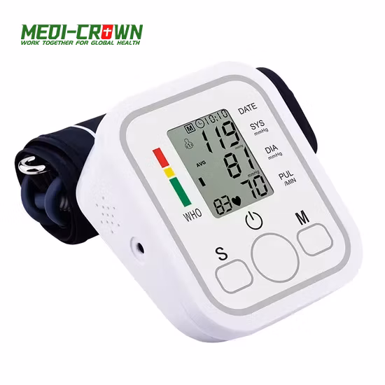 Sphygmomanomètre électronique Portable, moniteur de pression artérielle et de pouls au bras